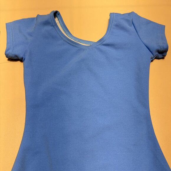 NWT Capezio Leotard Girls Small Blue Short Sleeve Dance, Gymnastics, Ballet - Picture 7 of 13
